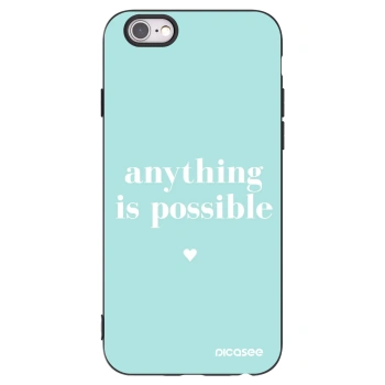 Picasee Μαύρη θήκη σιλικόνης για Apple iPhone 6/6S - Anything is possible