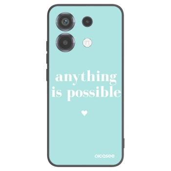 Picasee Μαύρη θήκη σιλικόνης για Xiaomi Poco X6 - Anything is possible