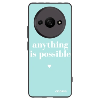 Picasee Μαύρη θήκη σιλικόνης για Xiaomi Redmi A3 - Anything is possible