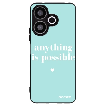 Picasee Μαύρη θήκη σιλικόνης για Xiaomi Redmi 13 4G - Anything is possible