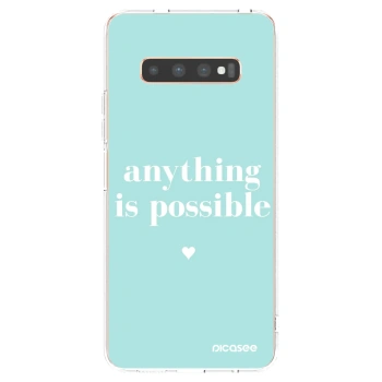 Picasee διαφανής θήκη σιλικόνης Samsung Galaxy S10 Plus G975 - Anything is possible