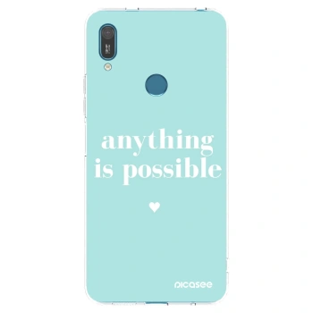 Picasee διαφανής θήκη σιλικόνης Huawei Y7 2019 - Anything is possible