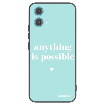 Picasee Μαύρη θήκη σιλικόνης για Motorola Moto G34 5G - Anything is possible