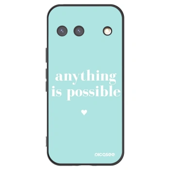 Picasee Μαύρη θήκη σιλικόνης για Google Pixel 9 - Anything is possible