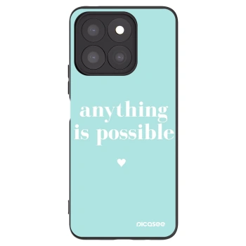 Picasee Μαύρη θήκη σιλικόνης για Honor X8c - Anything is possible