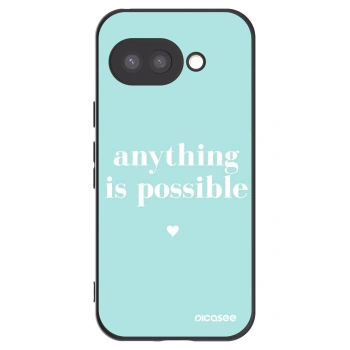 Picasee Μαύρη θήκη σιλικόνης για Google Pixel 9a - Anything is possible