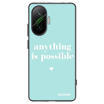 Picasee Μαύρη θήκη σιλικόνης για Xiaomi Poco F7 5G - Anything is possible
