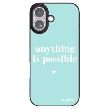 Picasee Μαύρη θήκη σιλικόνης για Apple iPhone 17 - Anything is possible