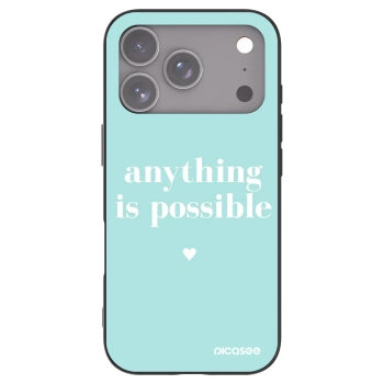 Picasee Μαύρη θήκη σιλικόνης για Apple iPhone 17 Pro - Anything is possible