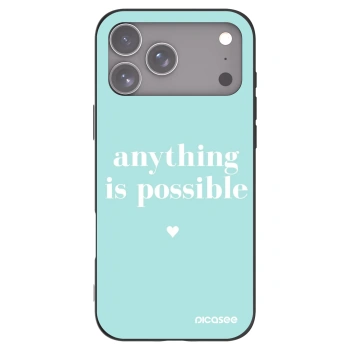 Picasee Μαύρη θήκη σιλικόνης για Apple iPhone 17 Pro Max - Anything is possible