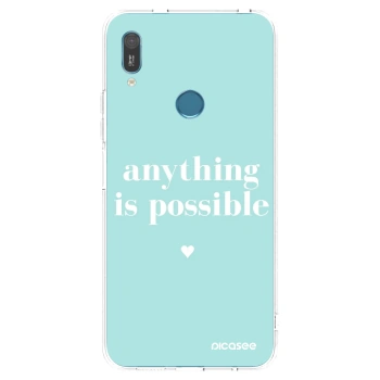 Picasee διαφανής θήκη σιλικόνης Huawei Y6 2019 - Anything is possible