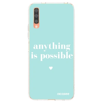 Picasee διαφανής θήκη σιλικόνης Samsung Galaxy A70 A705F - Anything is possible