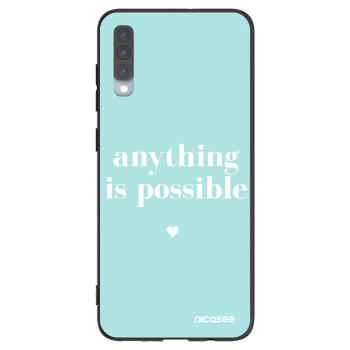 Picasee Μαύρη θήκη σιλικόνης για Samsung Galaxy A70 A705F - Anything is possible