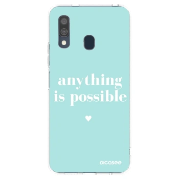 Picasee διαφανής θήκη σιλικόνης Samsung Galaxy A40 A405F - Anything is possible