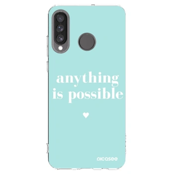 Picasee διαφανής θήκη σιλικόνης Huawei P30 Lite - Anything is possible