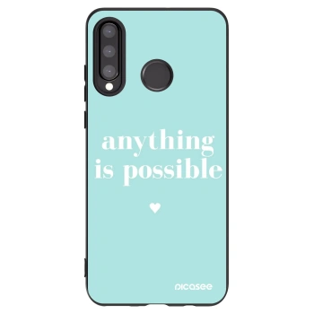 Picasee Μαύρη θήκη σιλικόνης για Huawei P30 Lite - Anything is possible