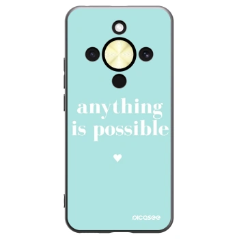 Picasee Μαύρη θήκη σιλικόνης για Honor Magic8 Lite 5G - Anything is possible