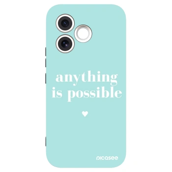 Picasee Μαύρη θήκη σιλικόνης για Honor 600 Lite - Anything is possible
