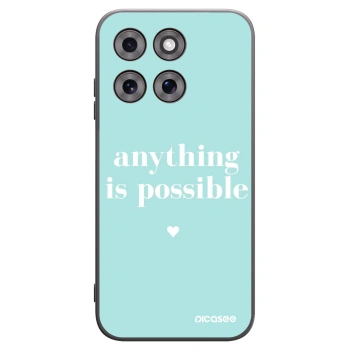 Picasee Μαύρη θήκη σιλικόνης για Motorola Moto G77 - Anything is possible