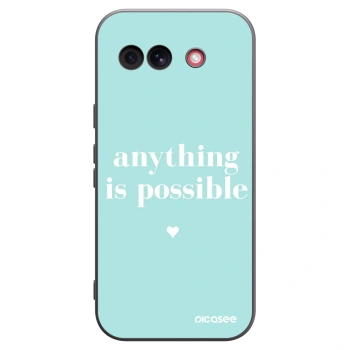 Picasee Μαύρη θήκη σιλικόνης για Google Pixel 10a - Anything is possible