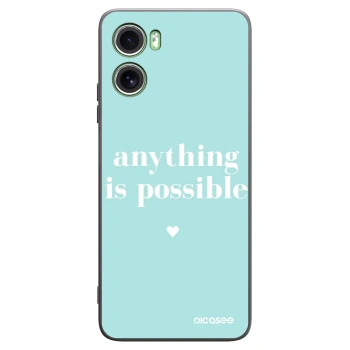 Picasee Μαύρη θήκη σιλικόνης για Motorola Moto G06 - Anything is possible