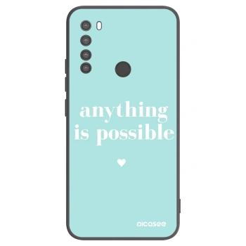 Picasee Μαύρη θήκη σιλικόνης για Xiaomi Redmi Note 8 - Anything is possible