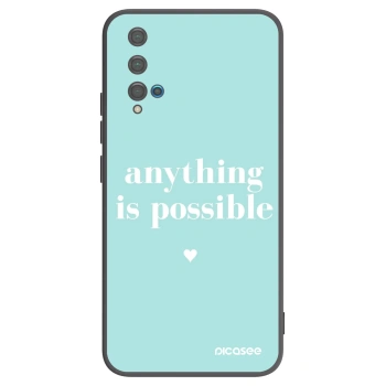 Picasee Μαύρη θήκη σιλικόνης για Huawei Nova 5T - Anything is possible