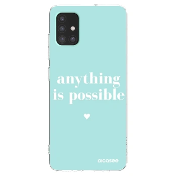 Picasee διαφανής θήκη σιλικόνης Samsung Galaxy A51 A515F - Anything is possible