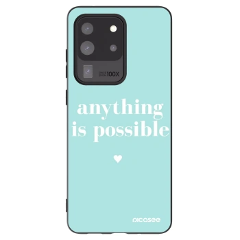 Picasee Μαύρη θήκη σιλικόνης για Samsung Galaxy S20 Ultra 5G G988F - Anything is possible