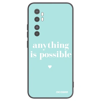 Picasee Μαύρη θήκη σιλικόνης για Xiaomi Mi Note 10 Lite - Anything is possible