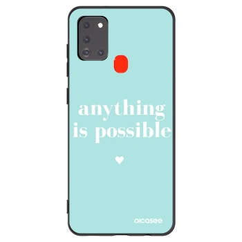 Picasee Μαύρη θήκη σιλικόνης για Samsung Galaxy A21s - Anything is possible