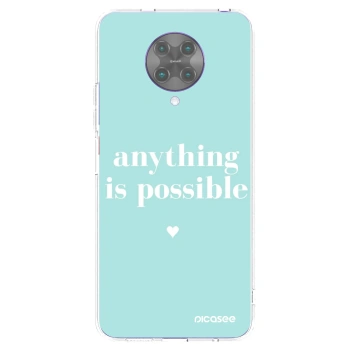Picasee διαφανής θήκη σιλικόνης Xiaomi Poco F2 Pro - Anything is possible
