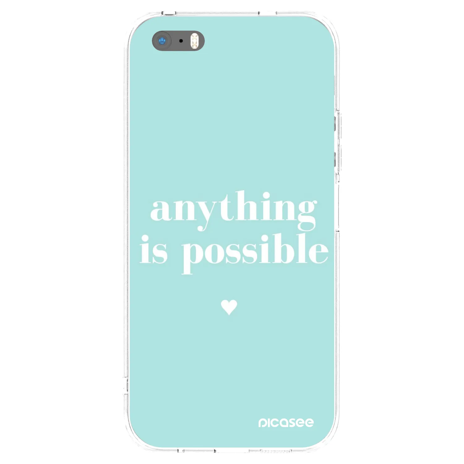 Picasee διαφανής θήκη σιλικόνης Apple iPhone 5/5S/SE - Anything is possible