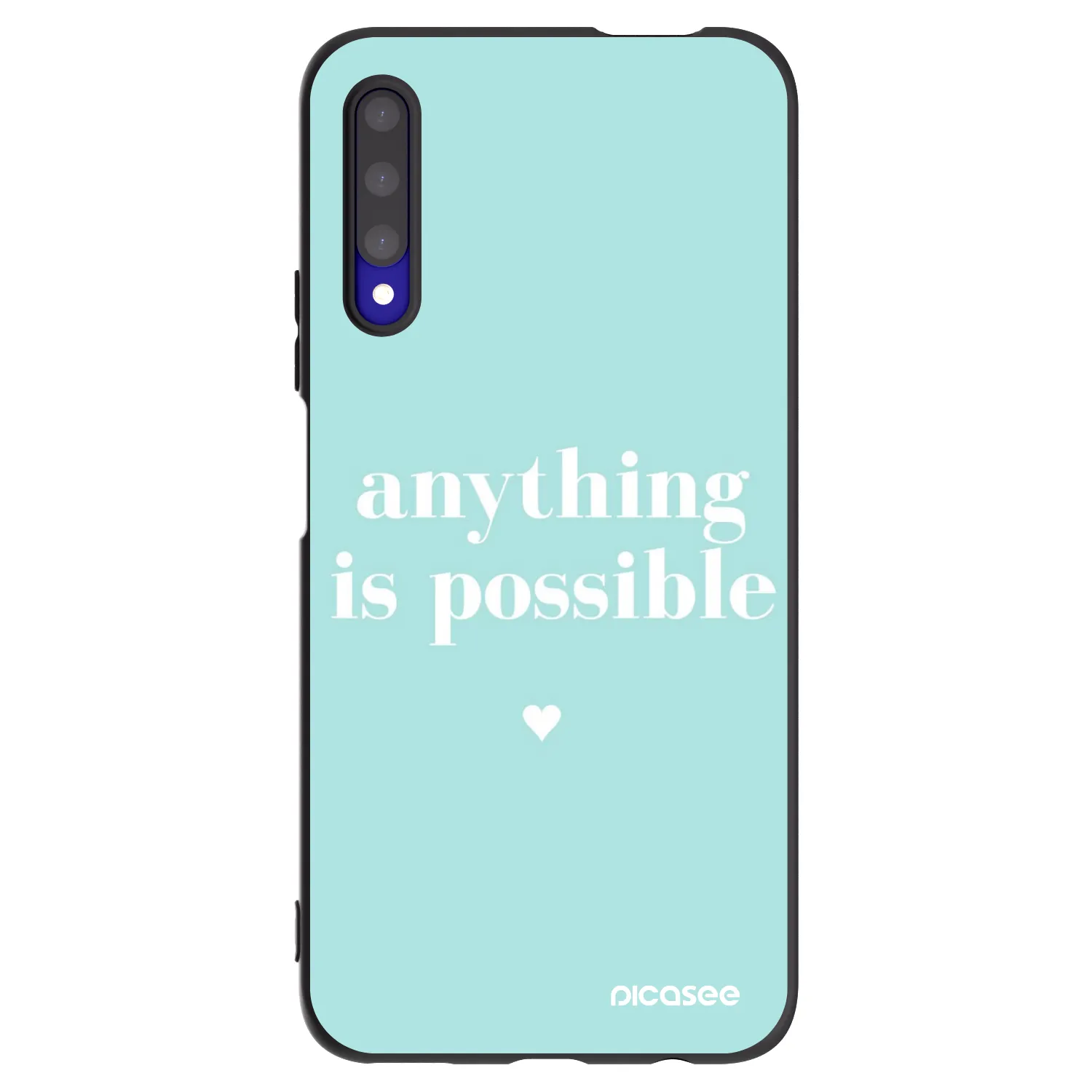 Picasee Μαύρη θήκη σιλικόνης για Honor 9X Pro - Anything is possible