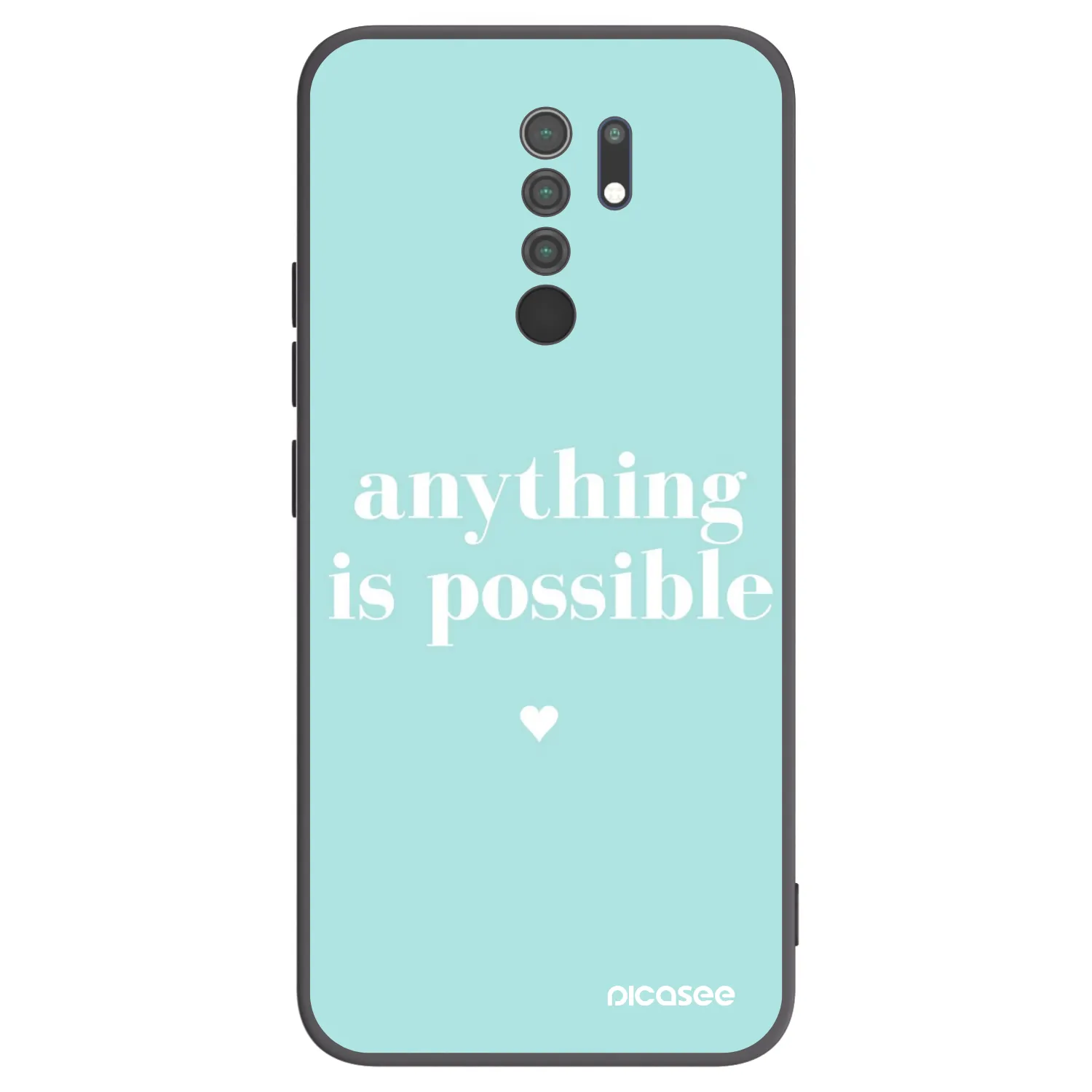 Picasee Μαύρη θήκη σιλικόνης για Xiaomi Redmi 9 - Anything is possible