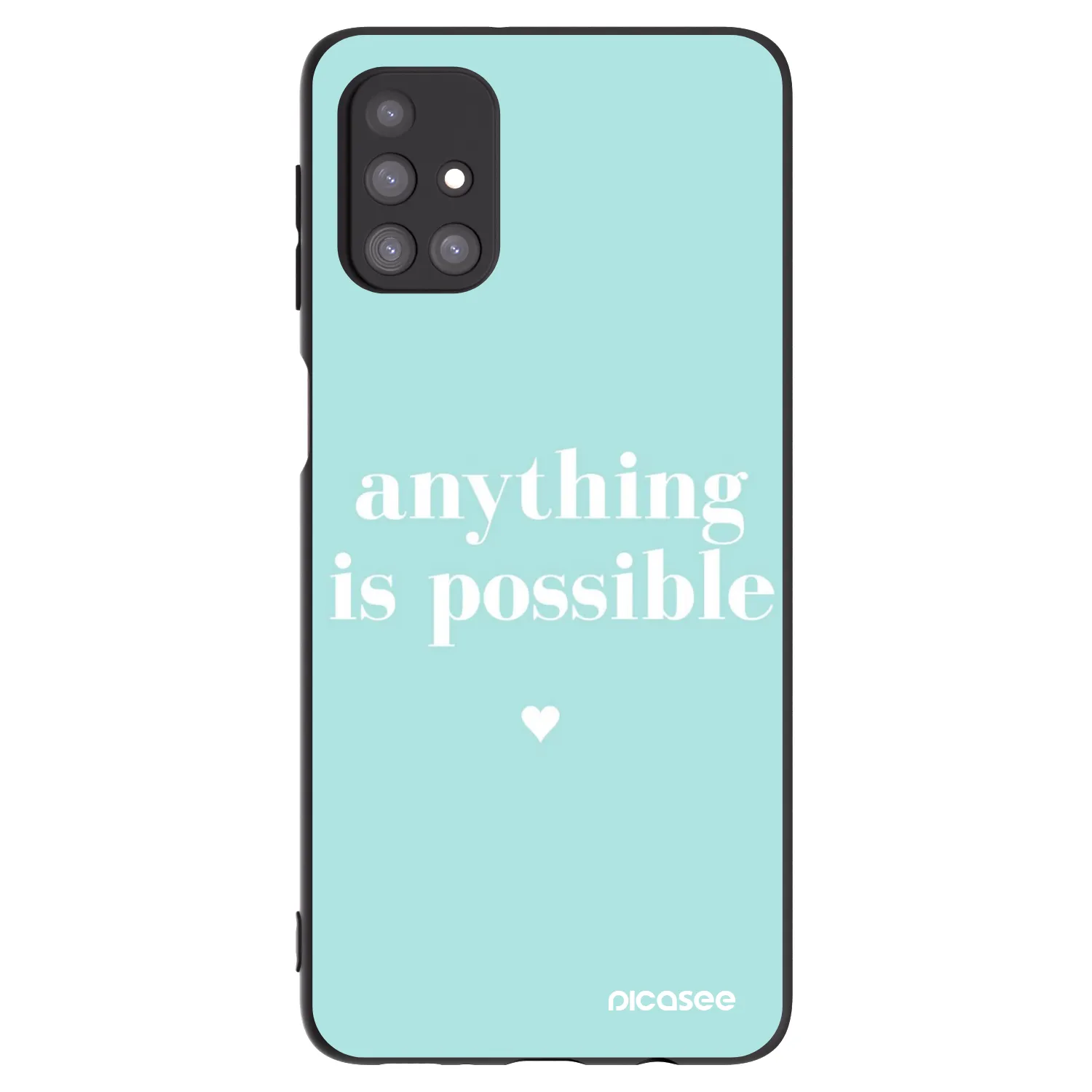 Picasee Μαύρη θήκη σιλικόνης για Samsung Galaxy M31s - Anything is possible