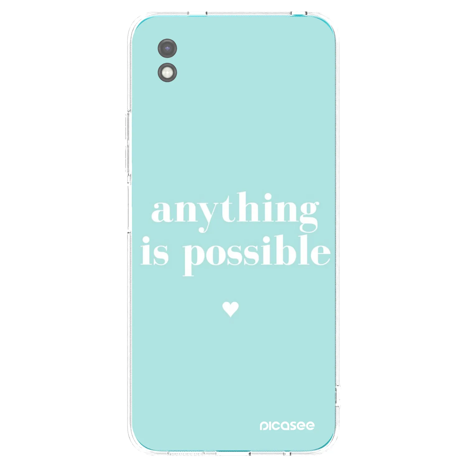 Picasee Μαύρη θήκη σιλικόνης για Xiaomi Redmi 9A - Anything is possible