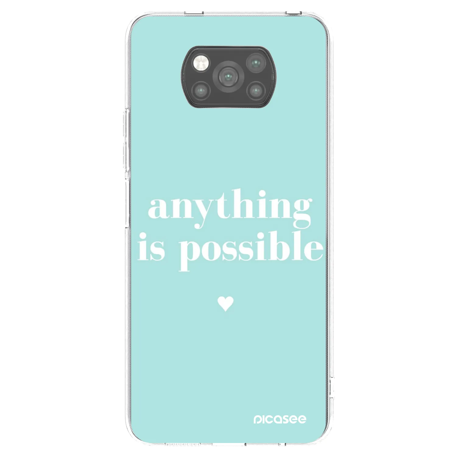 Picasee Μαύρη θήκη σιλικόνης για Xiaomi Poco X3 - Anything is possible