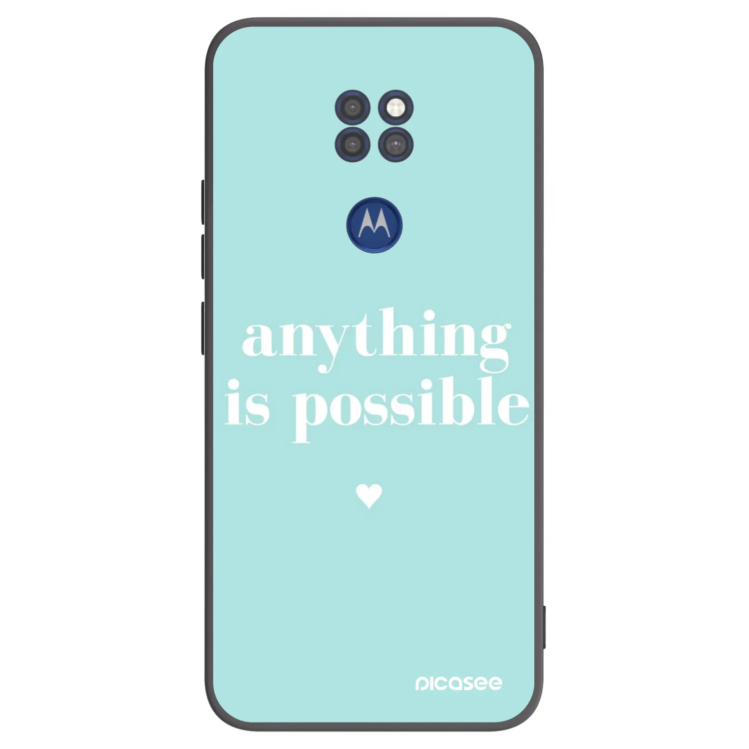 Picasee Μαύρη θήκη σιλικόνης για Motorola Moto G9 Play - Anything is possible