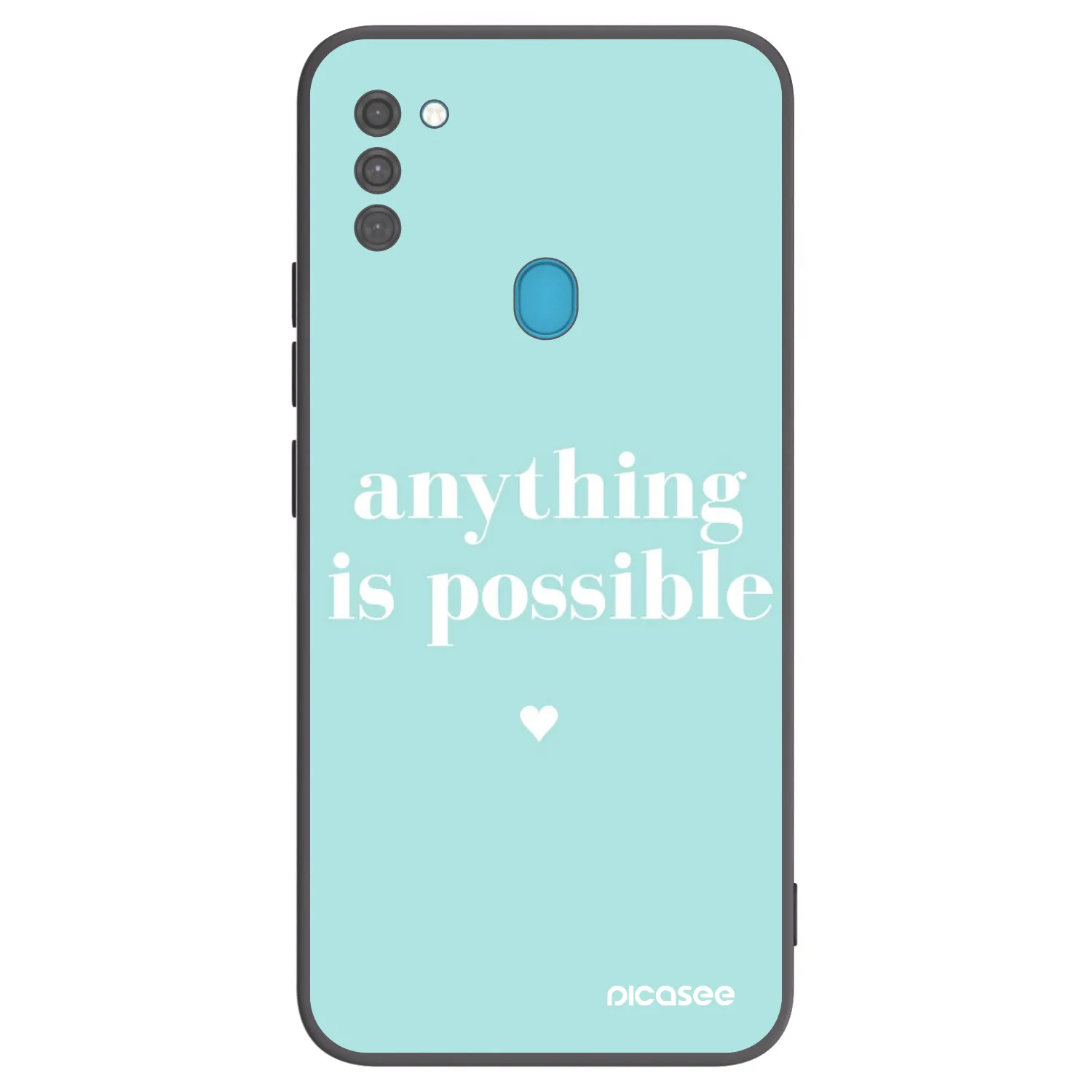 Picasee Μαύρη θήκη σιλικόνης για Samsung Galaxy M11 - Anything is possible