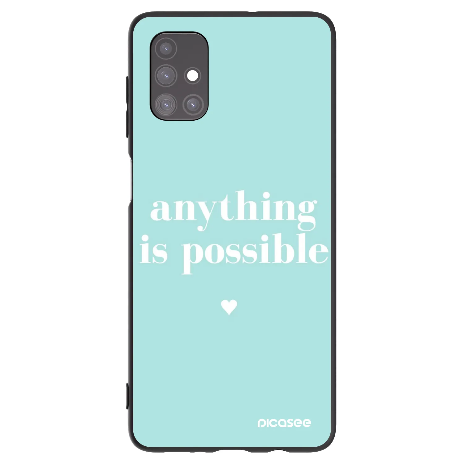 Picasee Μαύρη θήκη σιλικόνης για Samsung Galaxy M51 M515F - Anything is possible