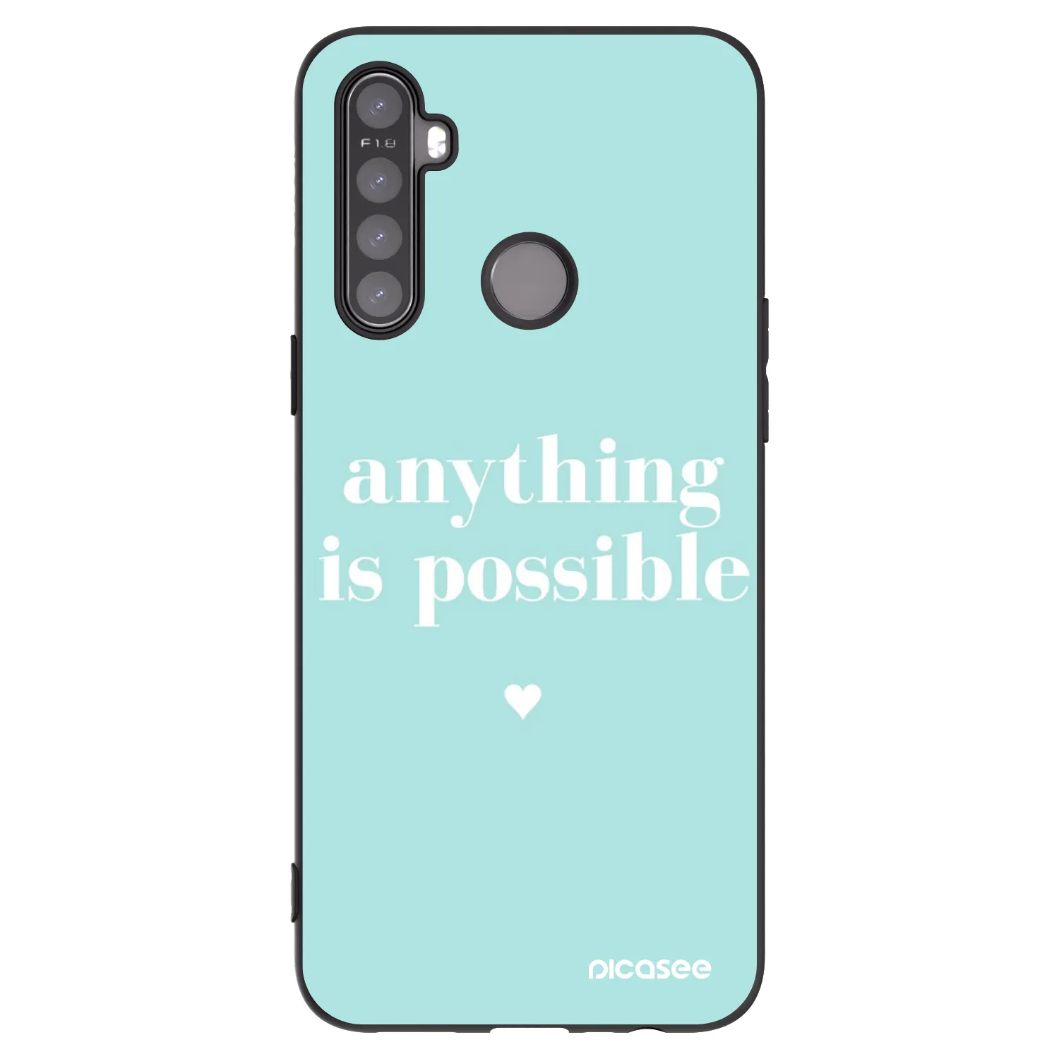 Picasee Μαύρη θήκη σιλικόνης για Realme 6i - Anything is possible