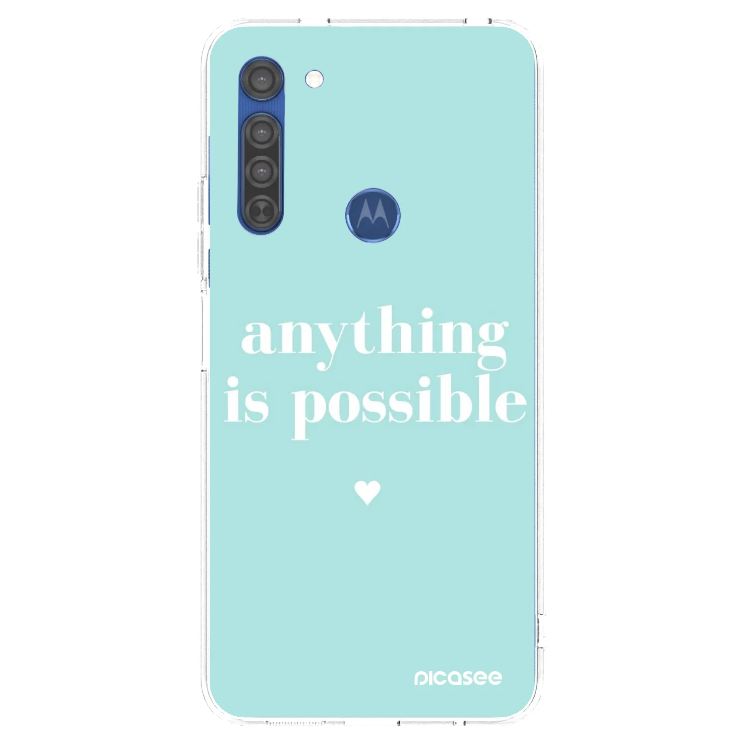 Picasee διαφανής θήκη σιλικόνης Motorola Moto G8 - Anything is possible