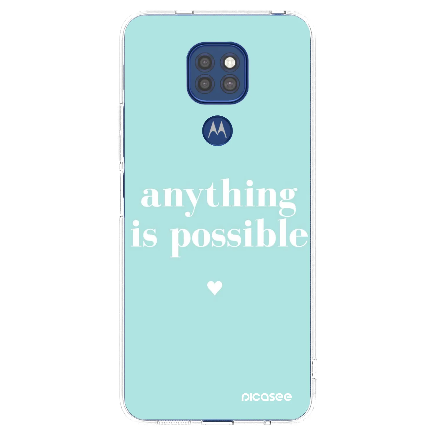 Picasee διαφανής θήκη σιλικόνης Motorola Moto G9 Play - Anything is possible