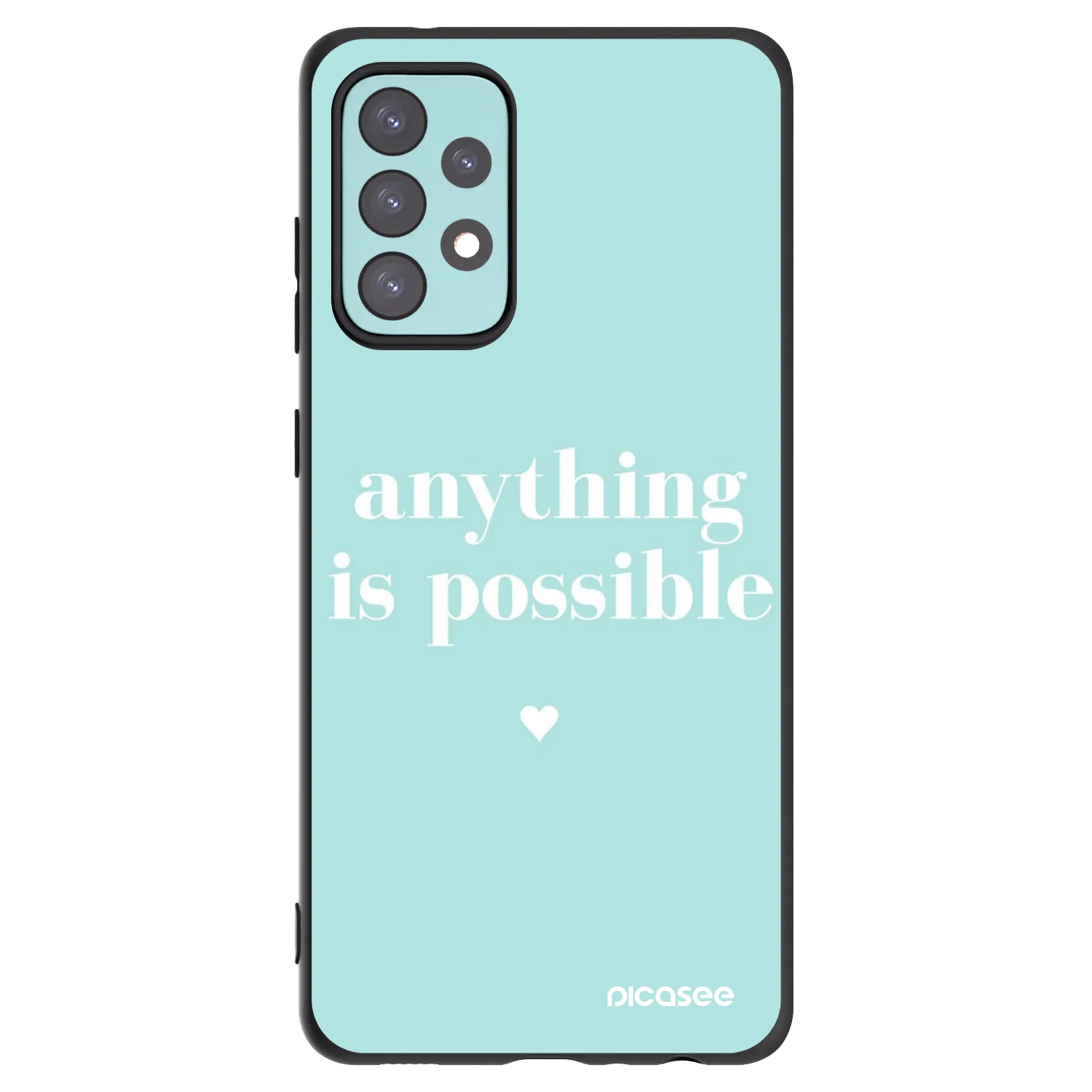 Picasee Μαύρη θήκη σιλικόνης για Samsung Galaxy A72 A725F - Anything is possible