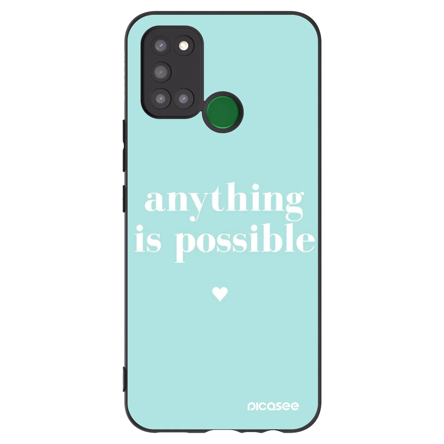 Picasee Μαύρη θήκη σιλικόνης για Realme 7i - Anything is possible