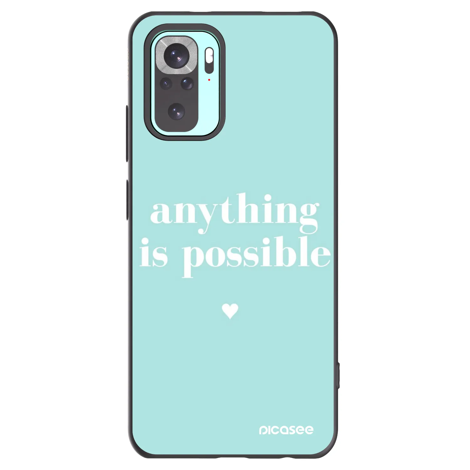 Picasee Μαύρη θήκη σιλικόνης για Xiaomi Redmi Note 10 Pro - Anything is possible