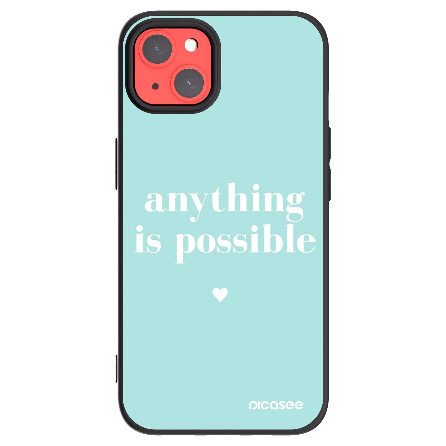 Picasee Μαύρη θήκη σιλικόνης για Apple iPhone 13 - Anything is possible