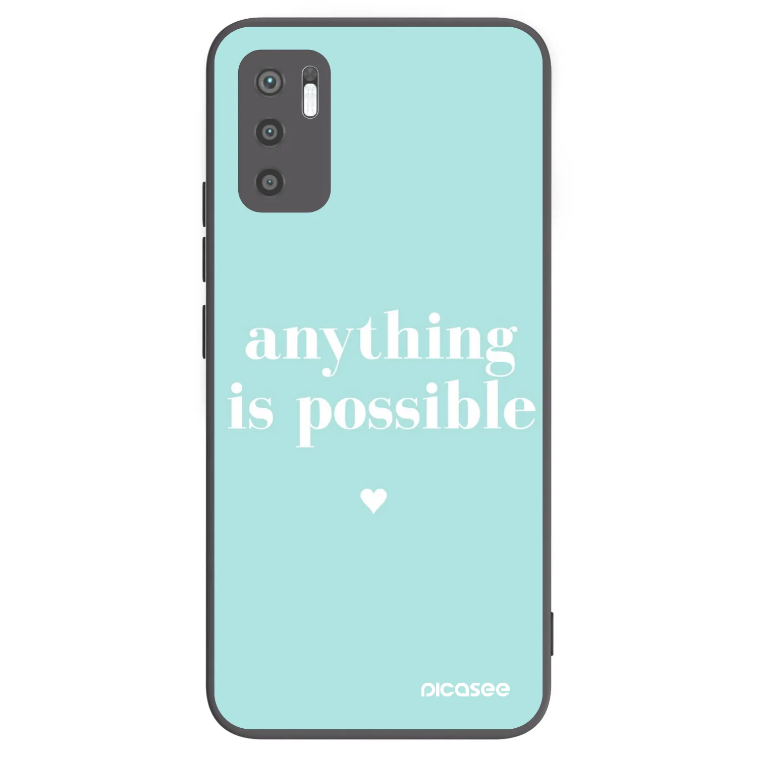 Picasee Μαύρη θήκη σιλικόνης για Xiaomi Redmi Note 10 5G - Anything is possible