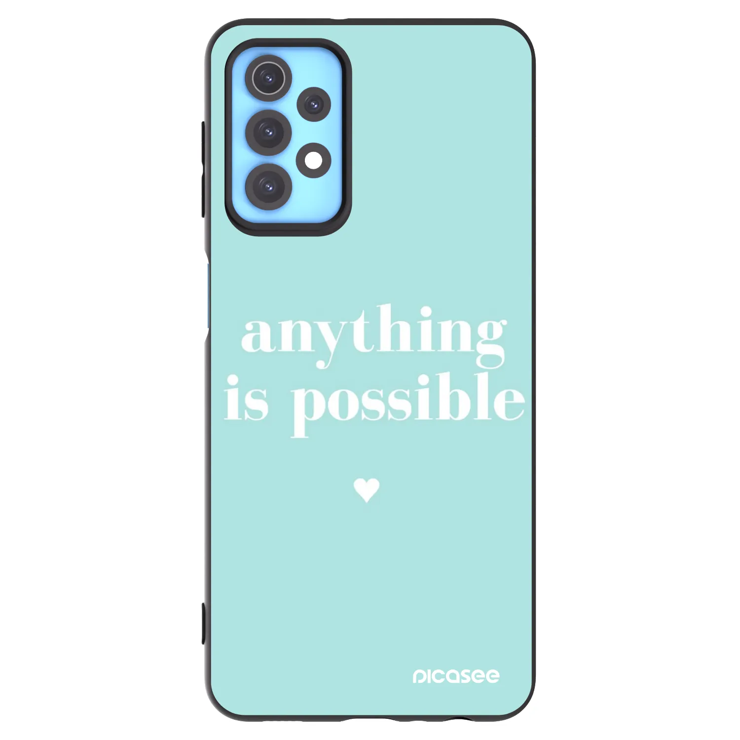 Picasee Μαύρη θήκη σιλικόνης για Samsung Galaxy A32 4G SM-A325F - Anything is possible